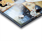 Woman with Landscape and White Rose Bouquet Acrylic print