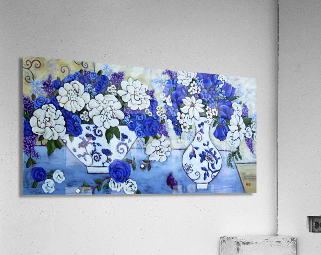 Blue and White Still Life Acrylic Print