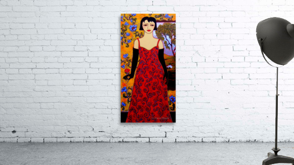 Woman With Landscape and Rose Wall Preview