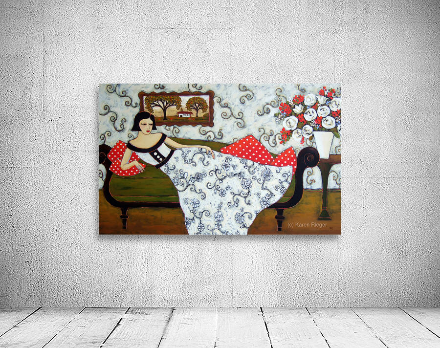 Reclining Woman With Ivory Roses Wall Preview