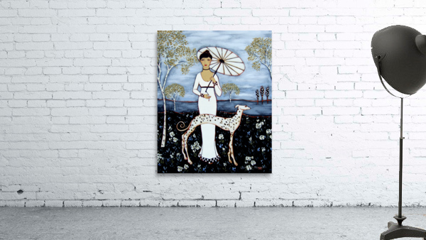 Woman with Birches and Dalmatian Wall Preview