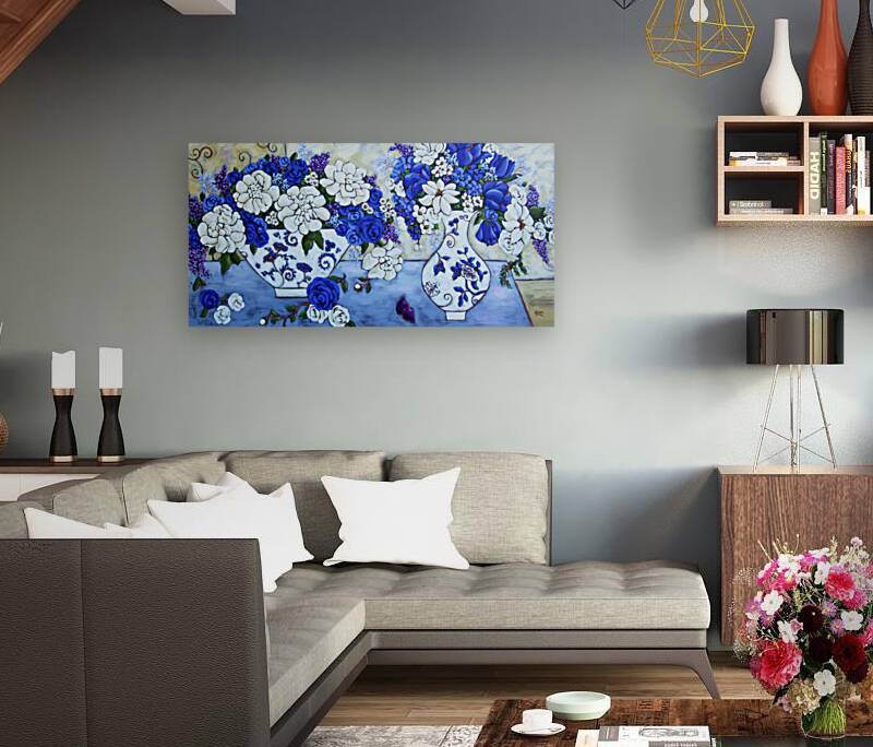 Blue and White Still Life Reproduction